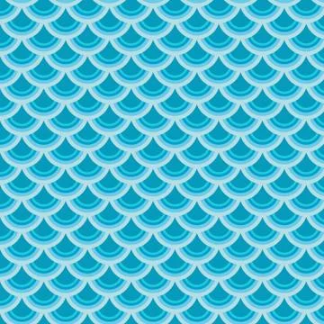 Vector seamless background with colorful fish scale pattern Stock Illustration