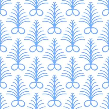 Vector seamless background with fir branches . Beautiful repeating texture. B Stock Illustration