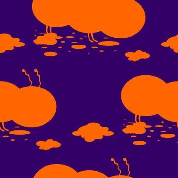 Vector seamless background with halloween pumpkin Stock Illustration