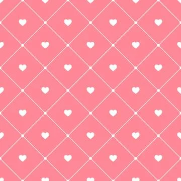 Vector seamless background with litlte hearts Stock Illustration