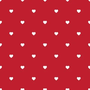 Vector seamless background with litlte hearts Stock Illustration
