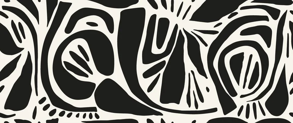 Vector seamless background. Minimalistic abstract pattern of different shapes Stock Illustration