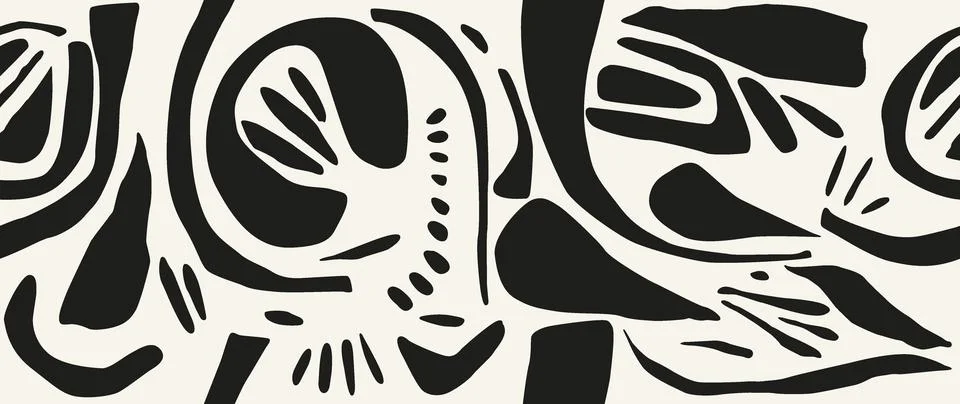 Vector seamless background. Minimalistic abstract pattern. Modern black print 库存插图
