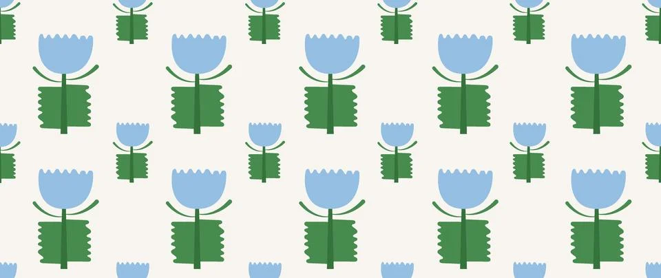 Vector seamless background. Minimalistic abstract floral pattern. Modern print 库存插图