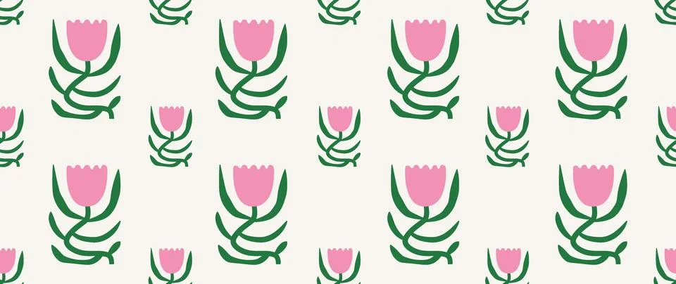 Vector seamless background. Minimalistic abstract floral pattern. Modern print 库存插图