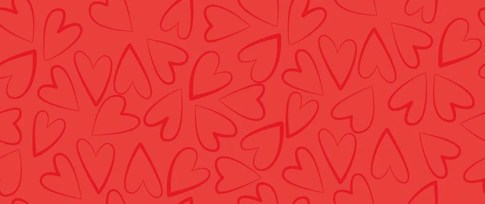 Vector seamless background. Minimalistic abstract pattern of hearts. Modern.. Stock Illustration