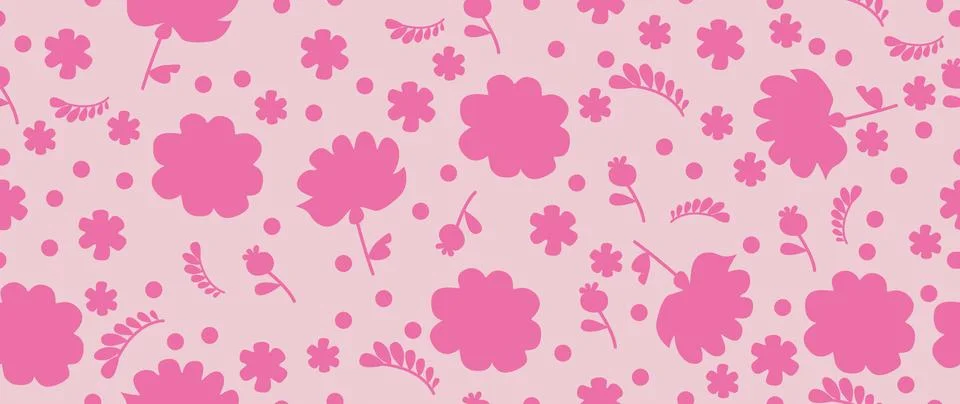 Vector seamless background. Minimalistic abstract floral pattern. Modern pr.. Stock Illustration