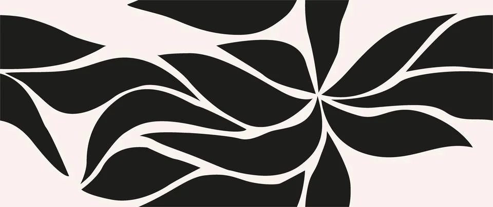 Vector seamless background. Minimalistic abstract floral pattern. Modern bl.. Stock Illustration