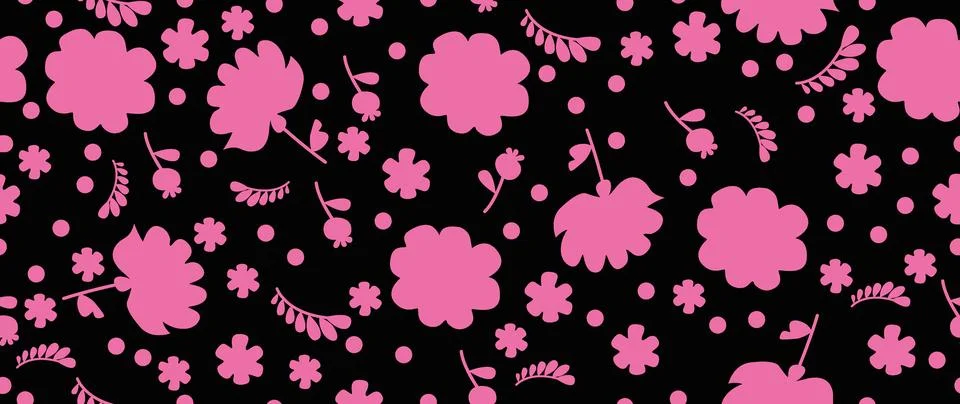 Vector seamless background. Minimalistic abstract floral pattern. Modern pr.. Stock Illustration