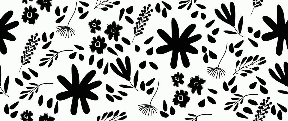 Vector seamless background. Minimalistic abstract floral pattern. Modern pr.. 스톡 일러스트