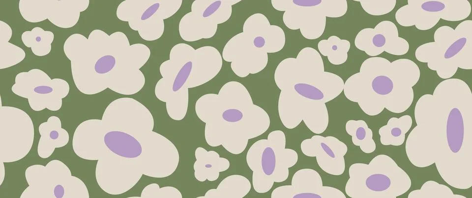 Vector seamless background. Minimalistic abstract floral pattern. Modern pr.. Stock Illustration