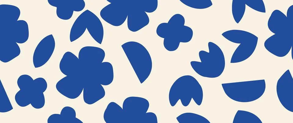 Vector seamless background. Minimalistic abstract floral pattern. Modern bl.. 스톡 일러스트