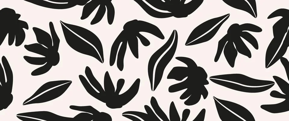 Vector seamless background. Minimalistic abstract floral pattern. Modern bl.. 스톡 일러스트
