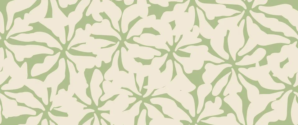 Vector seamless background. Minimalistic abstract floral pattern. Modern pr.. Stock Illustration