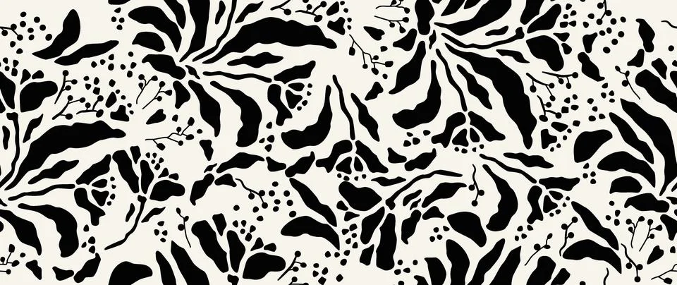Vector seamless background. Minimalistic abstract floral pattern. Modern bl.. Illustrazione stock