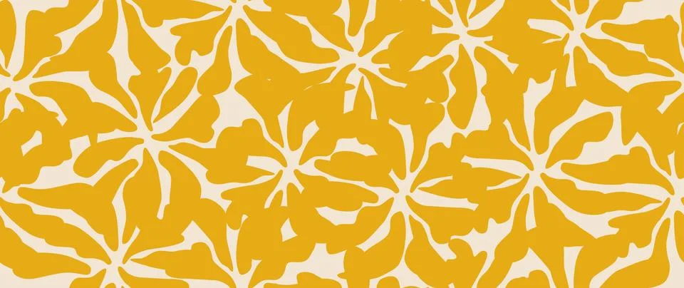 Vector seamless background. Minimalistic abstract floral pattern. Modern pr.. Stock Illustration