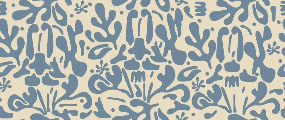 Vector seamless background. Minimalistic abstract floral pattern. Modern pr.. Stock Illustration