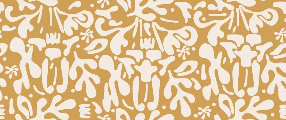 Vector seamless background. Minimalistic abstract floral pattern. Modern pr.. Stock Illustration