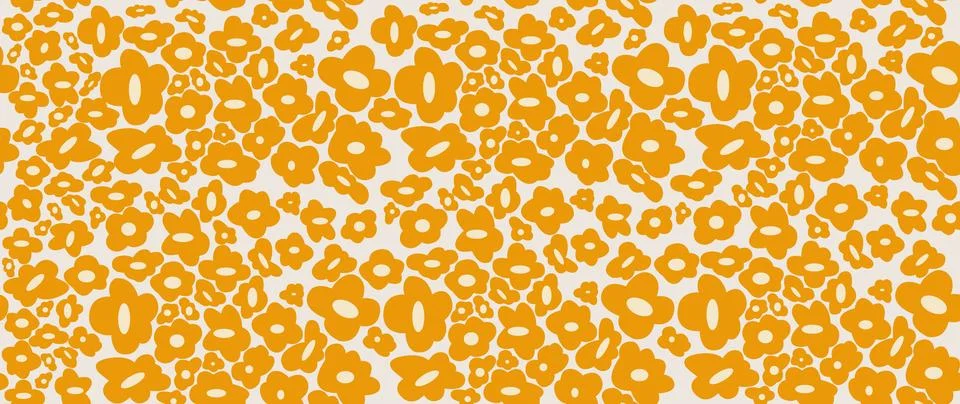 Vector seamless background. Minimalistic abstract floral pattern. Modern pr.. Stock Illustration