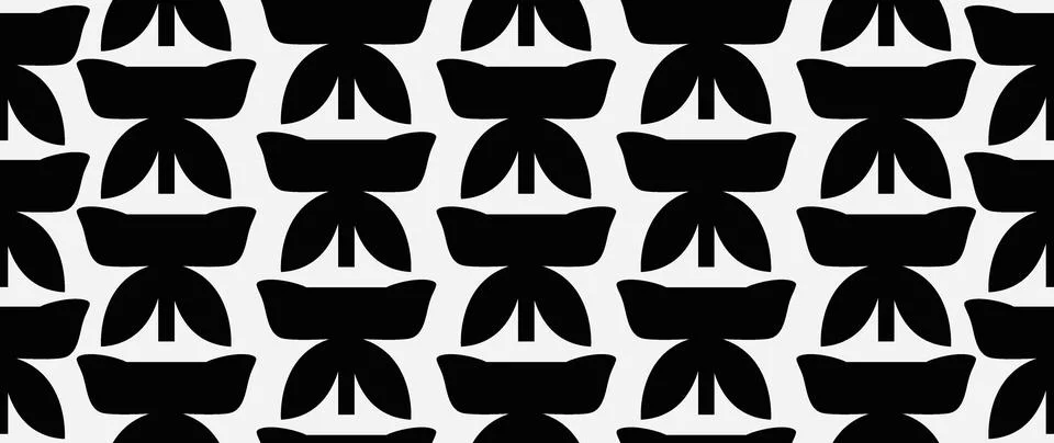 Vector seamless background. Minimalistic abstract floral pattern. Modern pr.. Stock Illustration