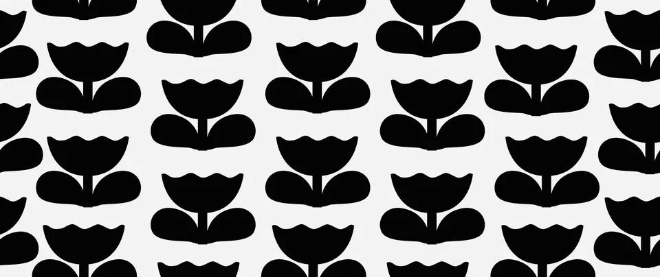 Vector seamless background. Minimalistic abstract floral pattern. Modern pr.. Stock Illustration