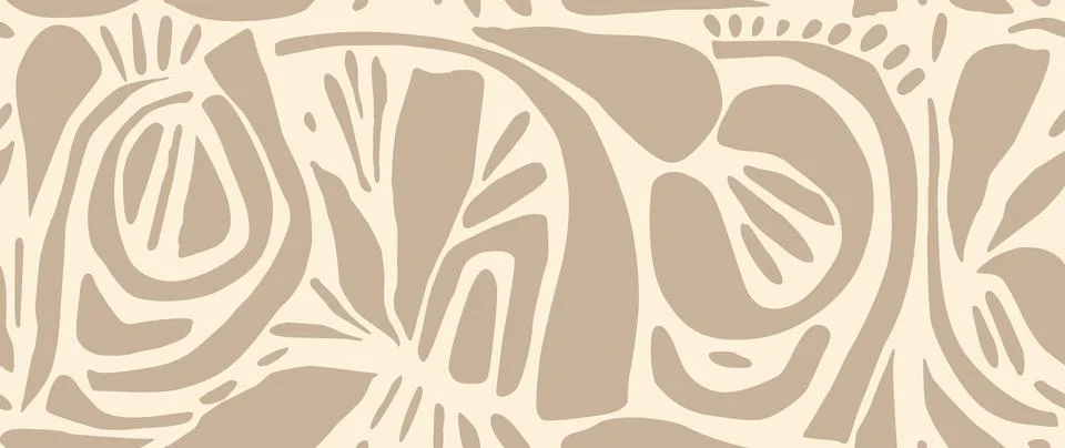 Vector seamless background. Minimalistic abstract floral pattern. Modern pr.. Stock Illustration