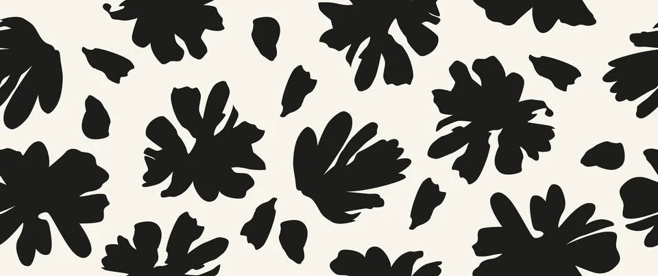 Vector seamless background. Minimalistic abstract floral pattern. Modern pr.. Stock Illustration