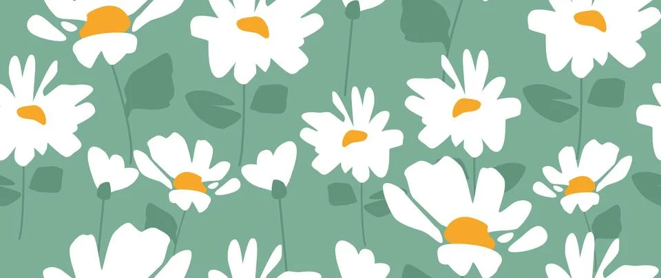 Vector seamless background. Minimalistic abstract floral pattern. Modern pr.. Stock Illustration