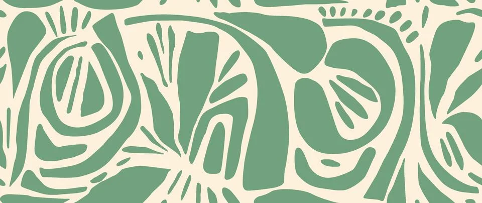 Vector seamless background. Minimalistic abstract floral pattern. Modern print Stock Illustration