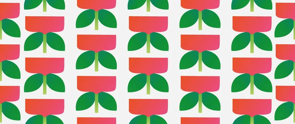 Vector seamless background. Minimalistic abstract floral pattern. Modern color Stock Illustration