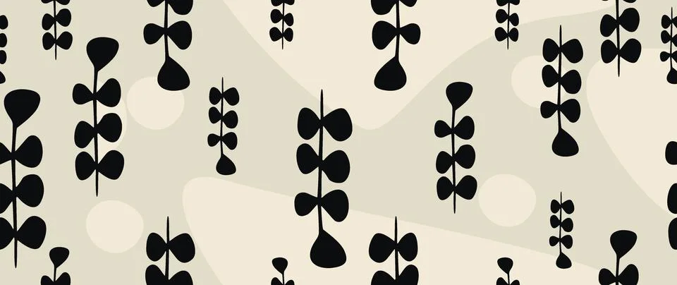 Vector seamless background. Minimalistic abstract pattern. Modern nature print Stock Illustration