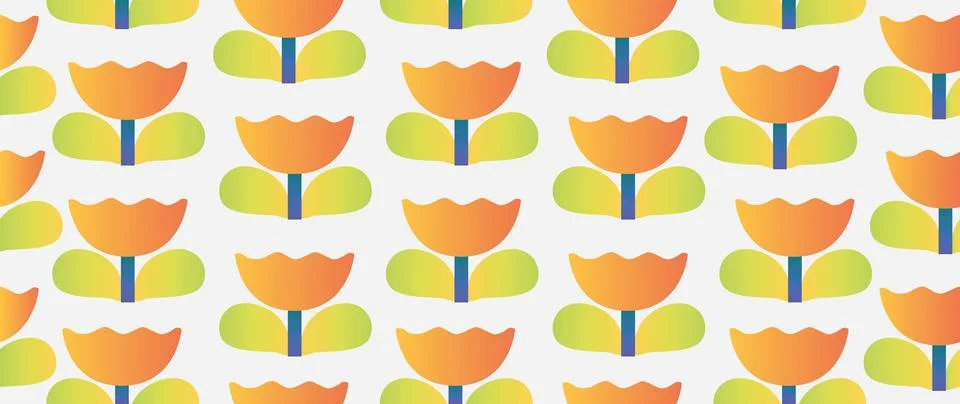 Vector seamless background. Minimalistic abstract floral pattern. Modern color Stock Illustration