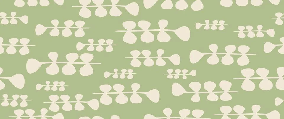 Vector seamless background. Minimalistic abstract pattern. Modern nature print Stock Illustration