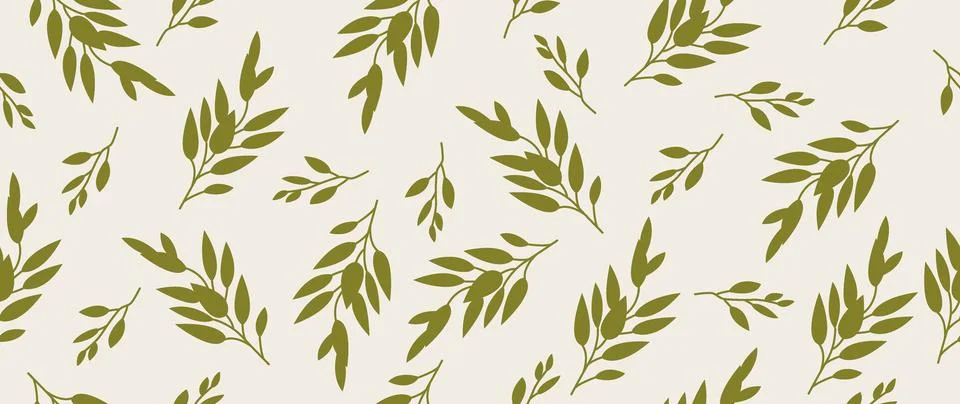Vector seamless background. Minimalistic abstract floral pattern. Modern print Stock Illustration