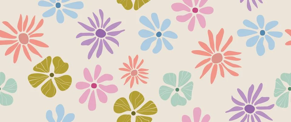Vector seamless background. Minimalistic abstract pattern. Modern nature print Stock Illustration