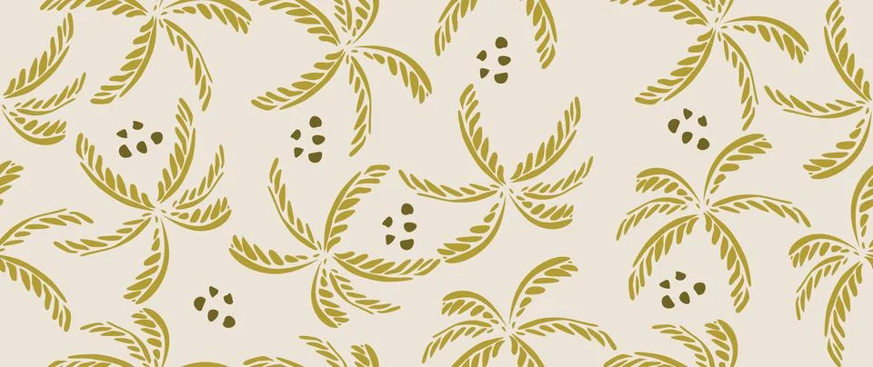 Vector seamless background. Minimalistic abstract pattern. Modern nature print Stock Illustration