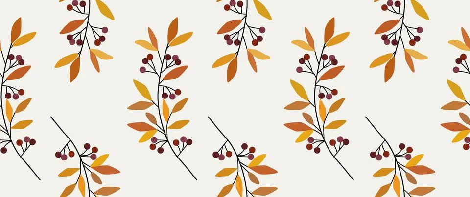 Vector seamless background. Minimalistic abstract leaf pattern. Modern print Stock Illustration