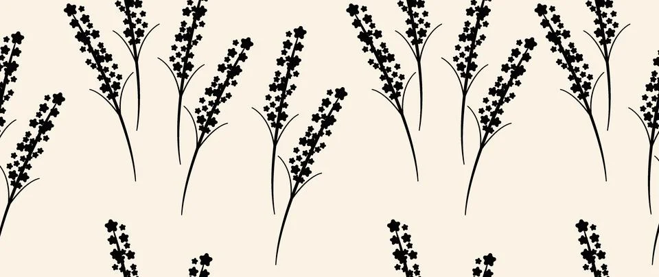 Vector seamless background. Minimalistic abstract floral pattern. Modern print Stock Illustration