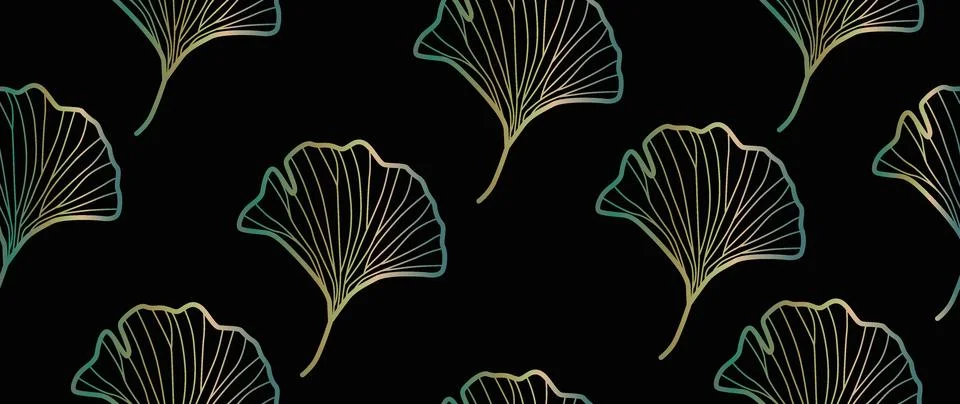 Vector seamless background. Minimalistic abstract leaf pattern. Modern print 库存插图