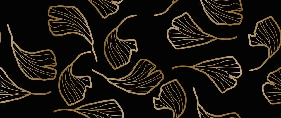 Vector seamless background. Minimalistic abstract leaf pattern. Modern print 库存插图