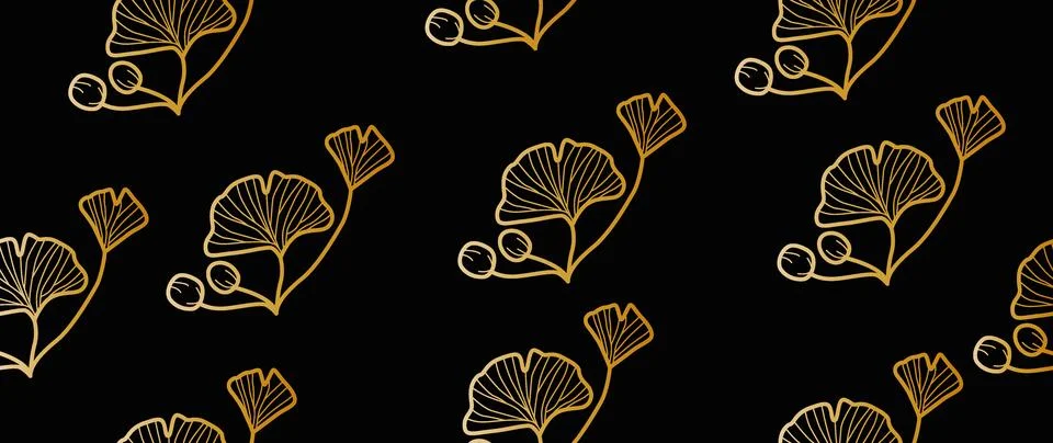 Vector seamless background. Minimalistic abstract leaf pattern. Modern print Stock Illustration