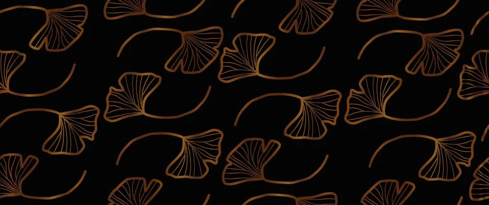 Vector seamless background. Minimalistic abstract leaf pattern. Modern print 库存插图