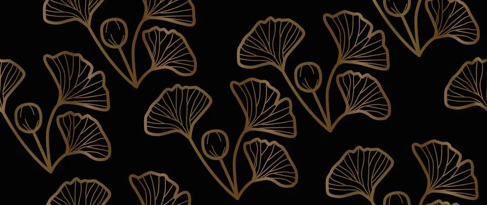 Vector seamless background. Minimalistic abstract leaf pattern. Modern print 库存插图