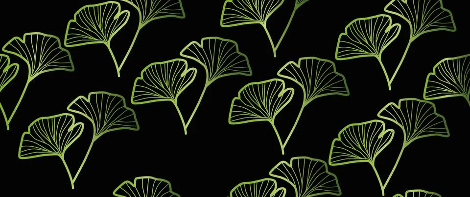 Vector seamless background. Minimalistic abstract leaf pattern. Modern print Stock Illustration