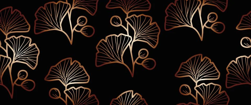 Vector seamless background. Minimalistic abstract leaf pattern. Modern print Stock-Illustration