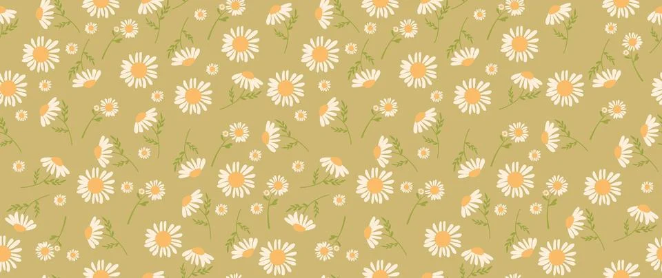 Vector seamless background. Minimalistic abstract floral pattern. Modern Stock Illustration