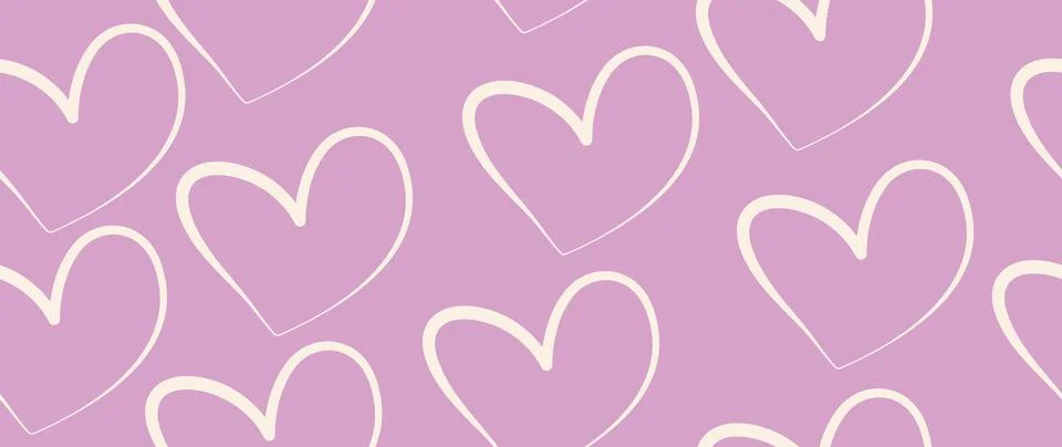 Vector seamless background. Minimalistic abstract pattern of hearts. Modern.. イラスト素材