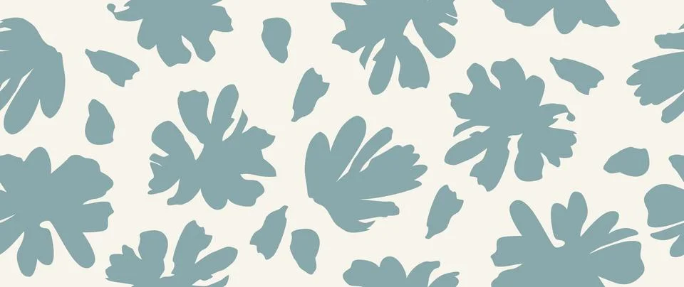 Vector seamless background. Minimalistic abstract floral pattern. Modern pr.. 库存插图
