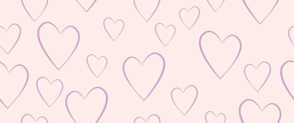 Vector seamless background. Minimalistic abstract pattern of hearts. Modern.. イラスト素材