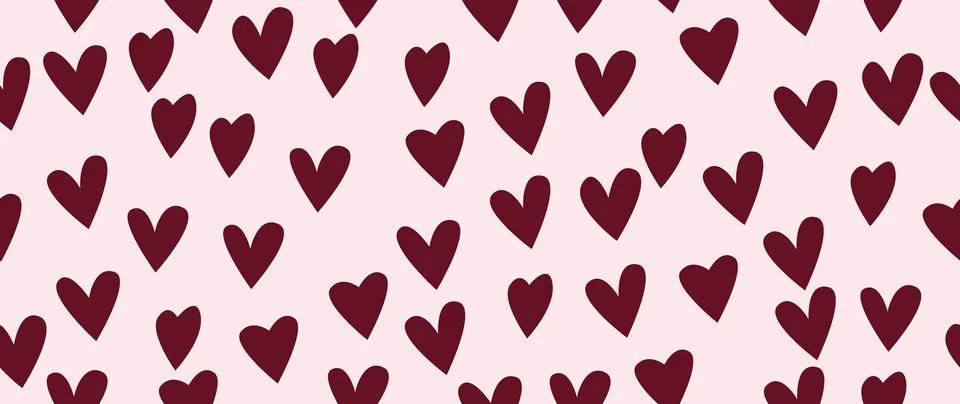 Vector seamless background. Minimalistic abstract pattern with hearts. Mode.. Stock Illustration